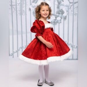 Chasing Fireflies Girl's Santa baby Holiday Christmas Dress Size 5/6